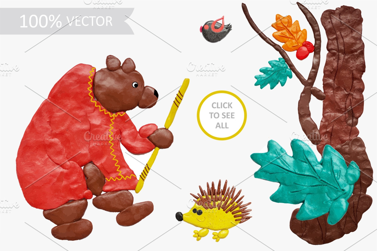 Animals and plants. PLASTICINE., an Illustration by OlgaAlekseenko (Photo 2 of 4)