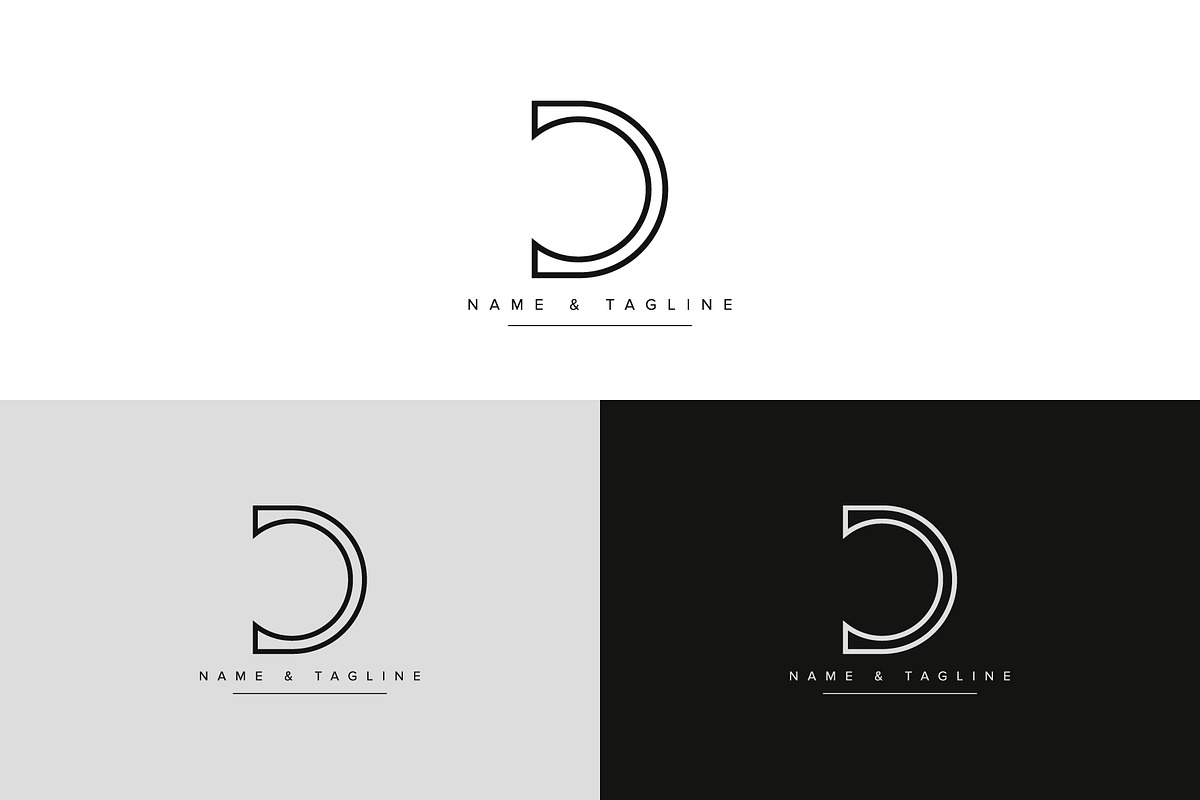 Alphabet monogram logo DO or OD, a Branding & Logo Template by Aleesher