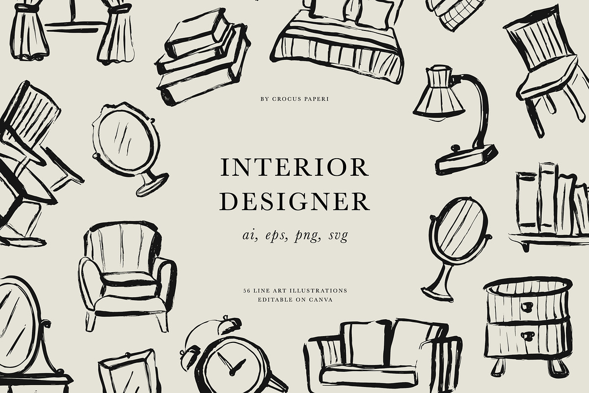 FURNITURE & HOME DECOR illustrations, an Object Illustration by Crocus Paperi (Photo 1 of 5)
