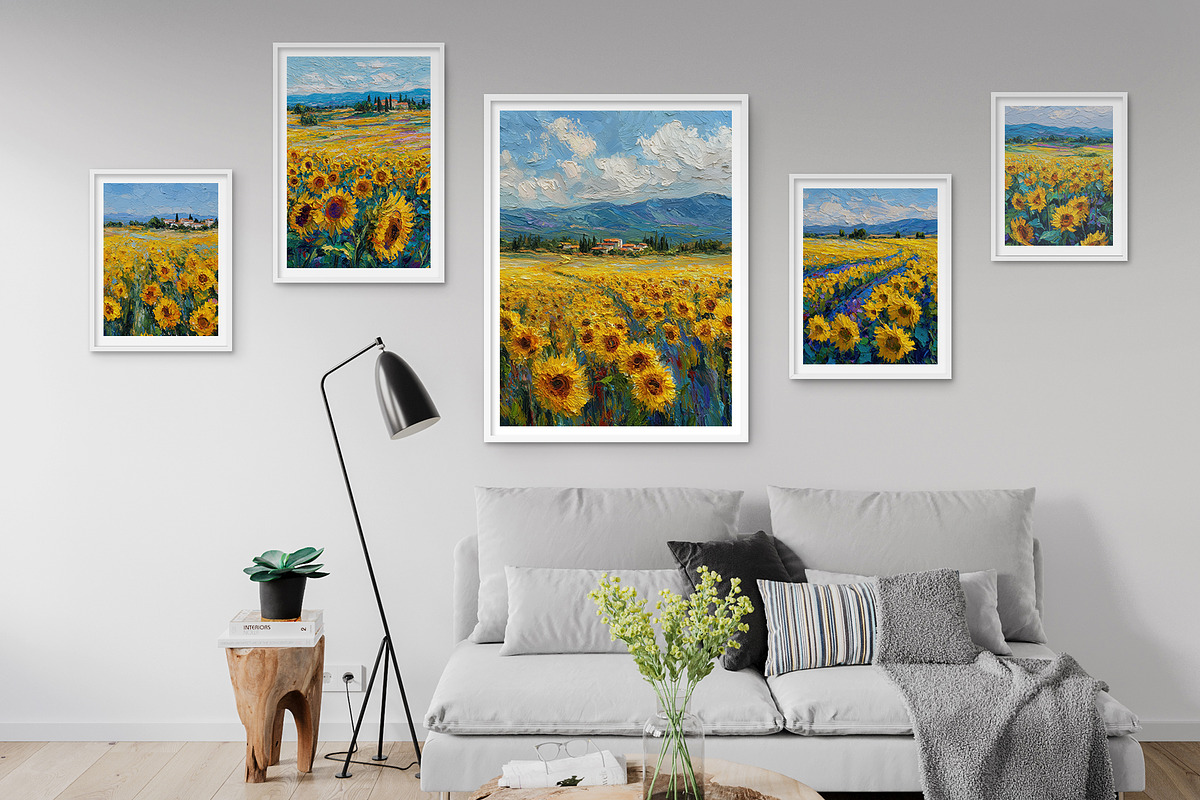 Summer Sunflower Field Illustration, a Decorative Illustration by Housui Patterns (Photo 8 of 12)