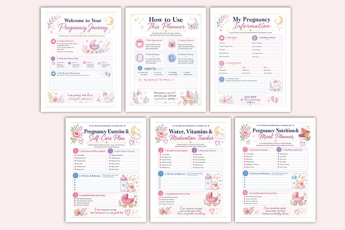 My Precious Pregnancy Planner 2027, a Stationery Template by Shumaya (Photo 3 of 5)