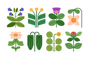 Abstract floral icons, flowers set, a Decorative Illustration by Good Studio (Thumbnail 3 of 13)
