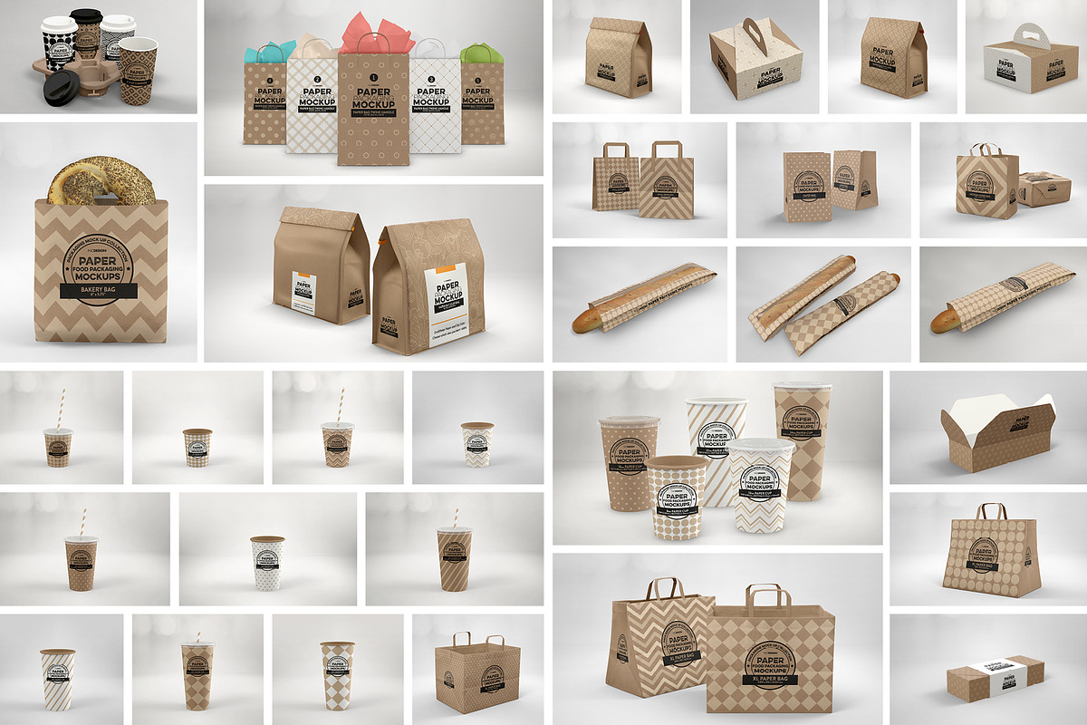 BUNDLE: Paper Packaging Mockup, a Cups & Container Mockup by INCDesign (Photo 10 of 18)