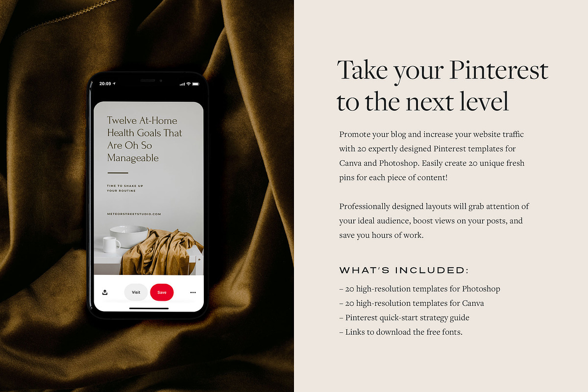 Pinterest Template Bundle for Canva, a Social Media Template by Meteor Street Studio (Photo 2 of 4)