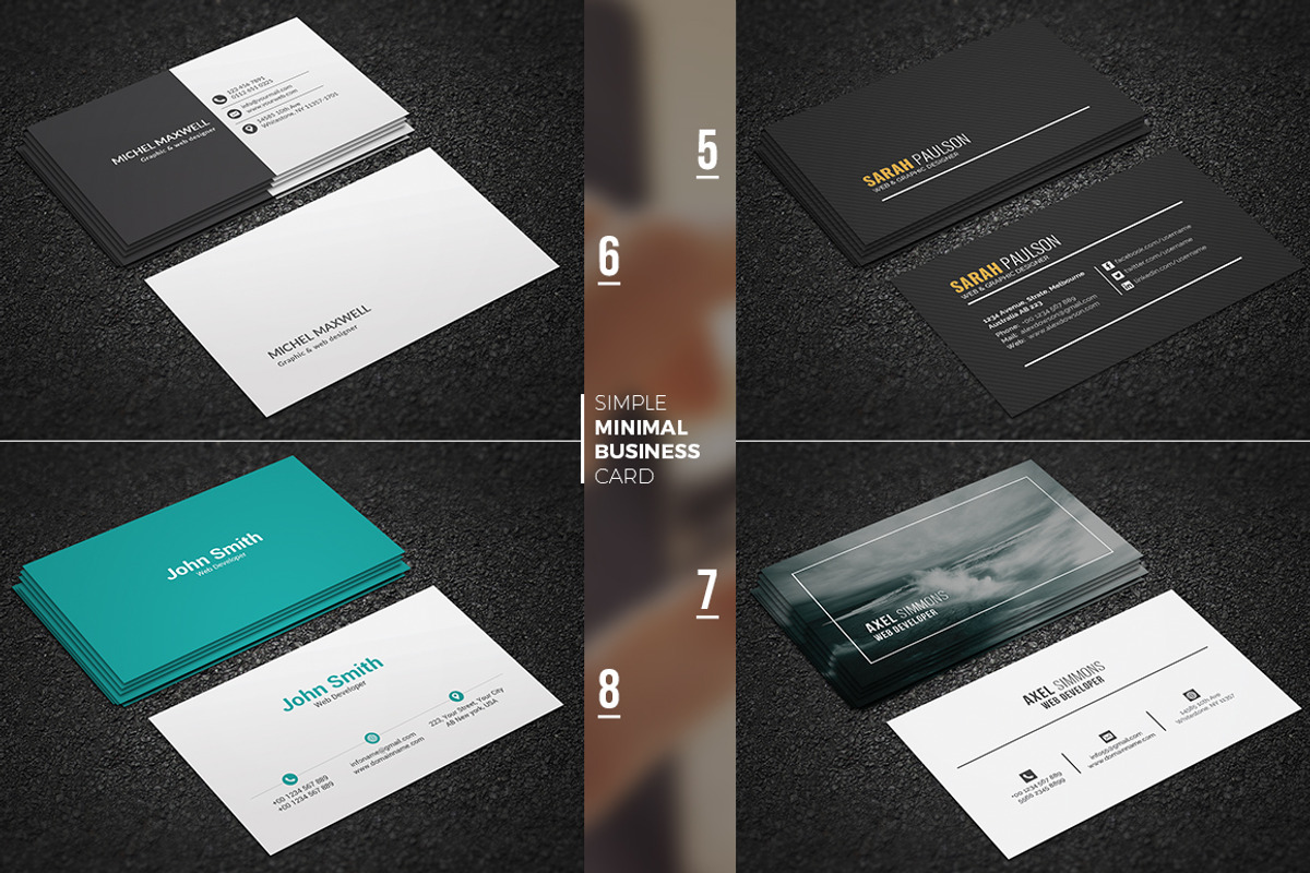 Clean Business Card Bundle, a Business Card Template by ThemeDevisers (Photo 3 of 5)