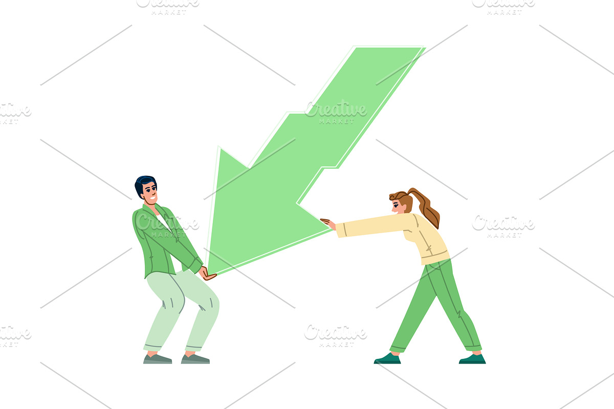 Businesspeople supporting falling, a Person Illustration by pikepicture
