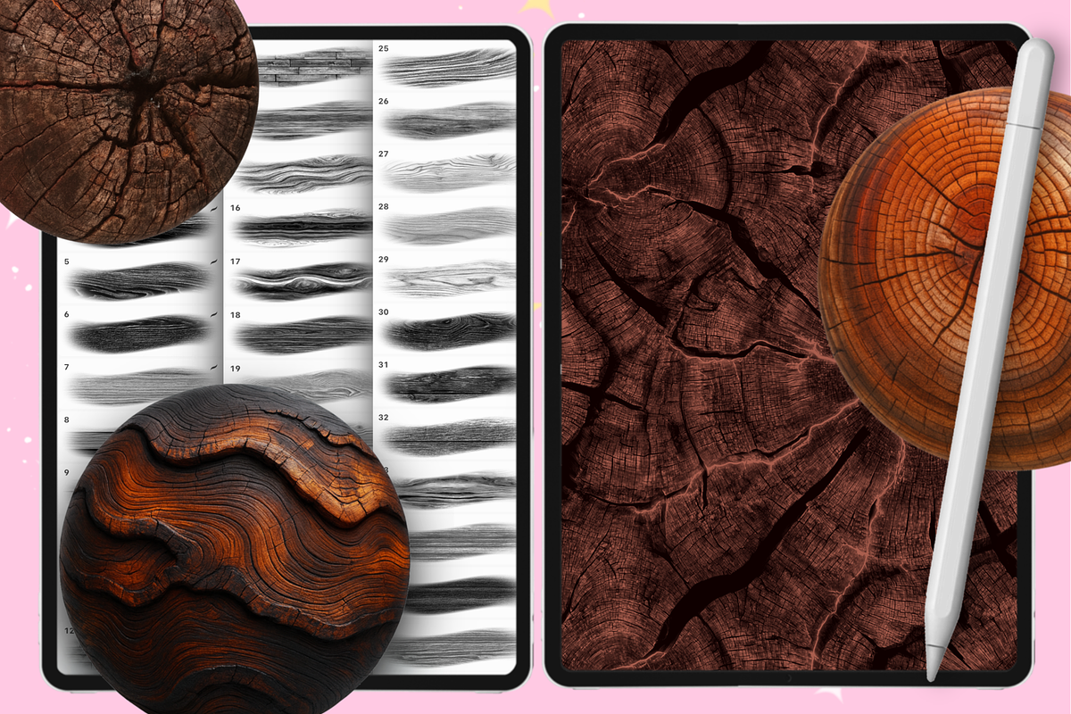 Procreate Wood interior brushes, a Brush Add-On by Revabrush (Photo 6 of 7)
