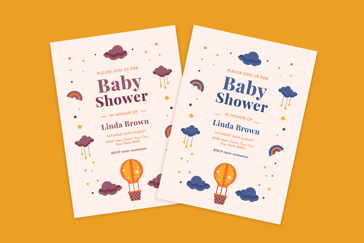 Baby Shower Invitation, an Invitation Template by graphicook (Photo 2 of 2)