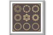 Vintage Big Set of Round Vector, a Decorative Illustration by FineArtStudio (Thumbnail 3 of 3)