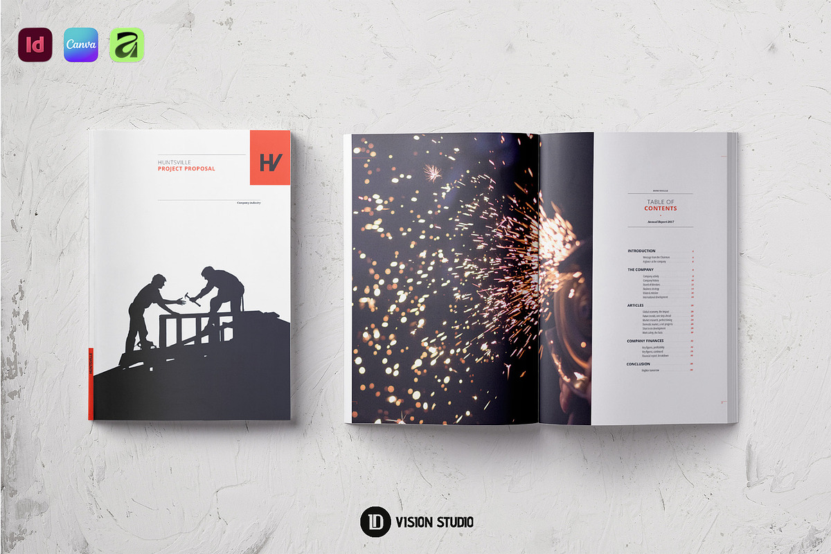 Project Proposal InDesign Canva, a Brochure Template by ID Vision Studio (Photo 4 of 17)
