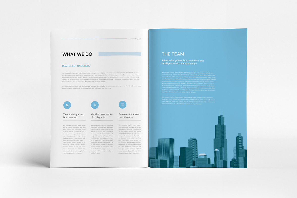 Minimal Proposal Template I Canva, a Brochure Template by PixWork (Photo 5 of 11)