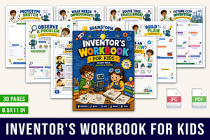 Inventor's Workbook for Kids, a Stationery Template by Designmela01