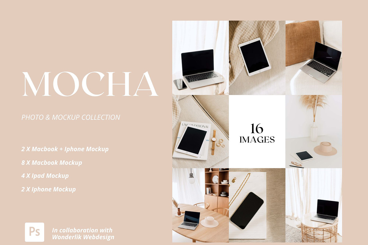 MOCKUP COLLECTION: MOCHA, a Books & Magazine Mockup by Studio Phylicia (Photo 1 of 8)