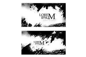 Monochrome set backgrounds with, a Texture Illustration by Nenahliadava Design