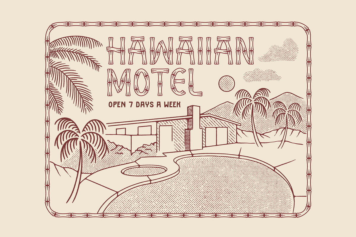 Hawaiian Bamboo Font Duo, a Sans Serif Font by NienowBrand (Photo 9 of 12)
