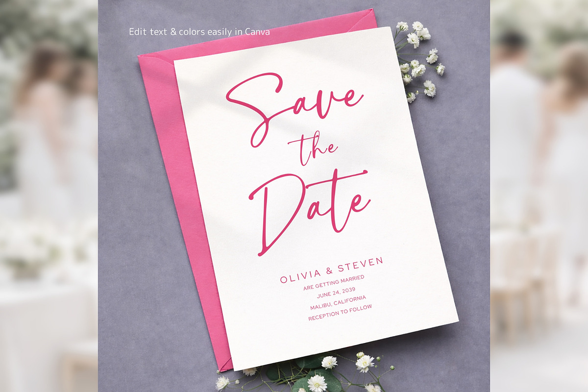 Modern Script Save the Date bd007, an Invitation Template by TyphoonStudio (Photo 6 of 10)