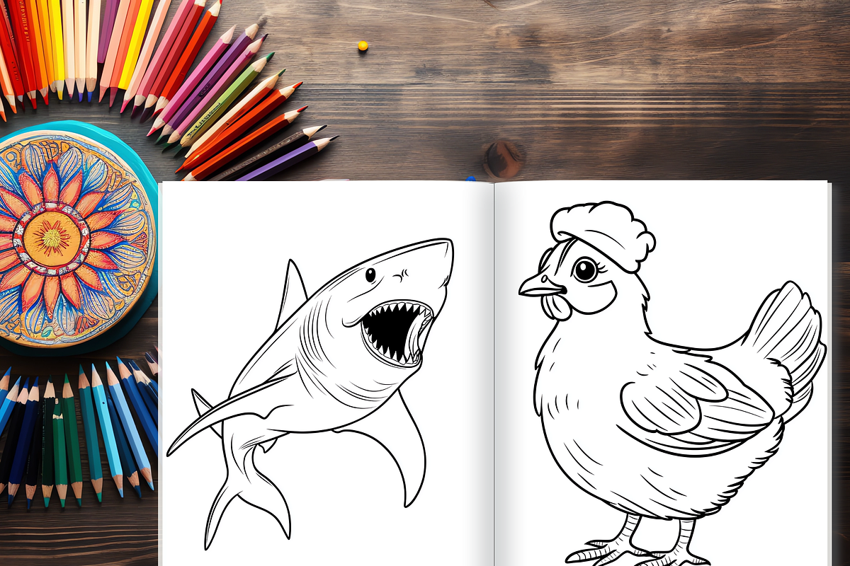 Baby Animal Coloring Pages for Kids, a Brochure Template by LA Design (Photo 6 of 10)