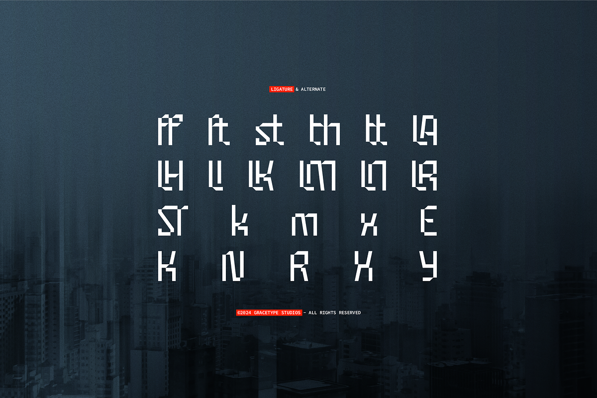 Sarstech | Futuristic Geometric, a Sans Serif Font by gracetype_studio (Photo 11 of 12)
