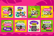 Cartoon Fashion Summer Instagram Set, a Social Media Template by Aiyari Graphic (Thumbnail 2 of 5)