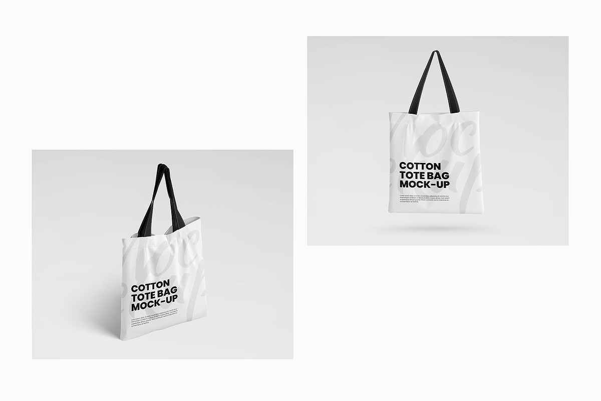 6 Cotton Shopping Tote Bag Mockups, a Product Mockup by Graphic Bird (Photo 5 of 6)