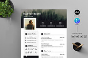 Modern Resume CV Template Design, a Resume Template by Blackcloud_Creations (Thumbnail 2 of 8)