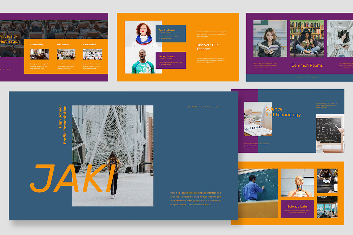 Jaki : School Profile Google Slides, a Presentation Template by Punkl Camp (Photo 1 of 16)