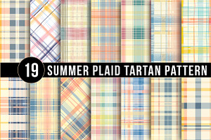 Summer Plaid Tartan Pattern, an Illustration by DreamArtGraphic
