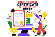 10 Online Course Certificate Program, a Person Illustration by denayunebgt (Thumbnail 1 of 4)