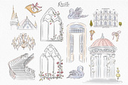Romantic Chateau Line Art, an Object Graphic by Mio Buono (Thumbnail 8 of 15)