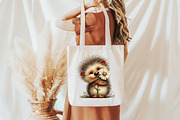 Whimsical Summer Hedgehog with daisy, an Illustration by Designworld (Thumbnail 5 of 10)