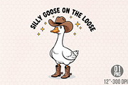 Silly Goose on the Loose Funny Goose, a Graphic by Designking (Thumbnail 1 of 4)