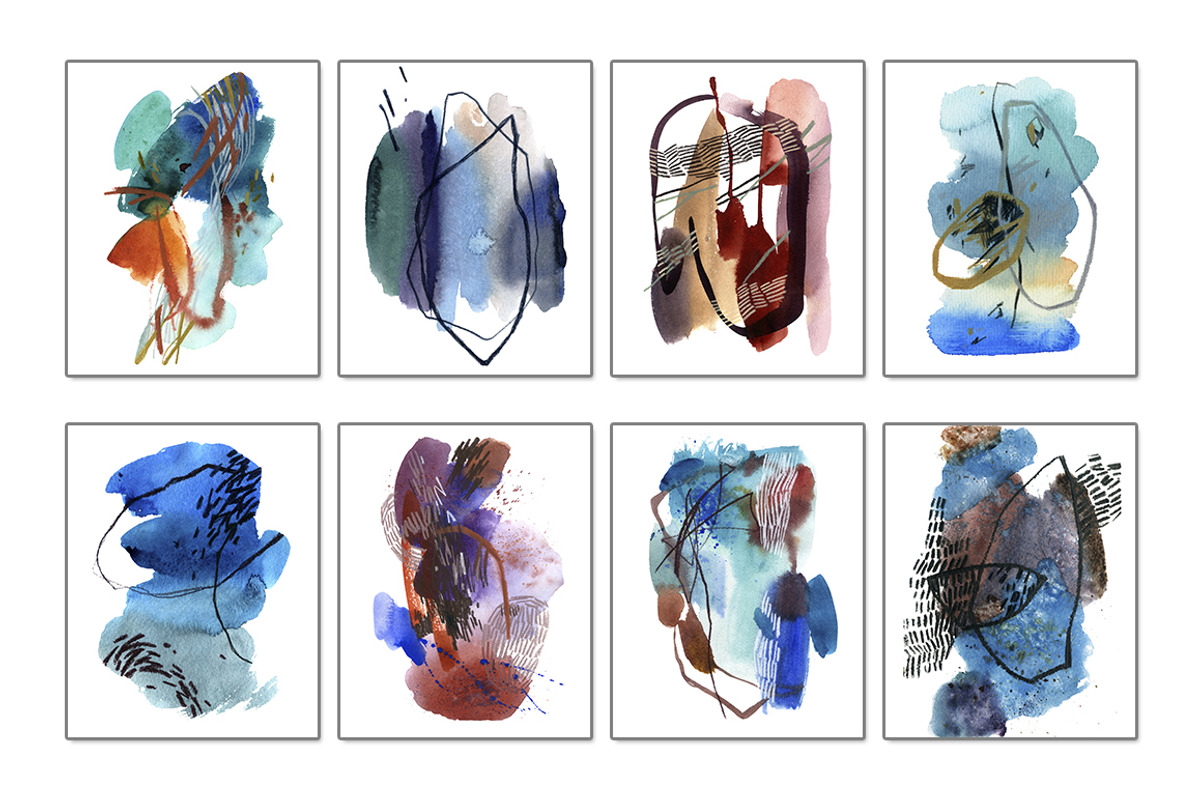 Abstract Watercolor Patterns Set, a Pattern Graphic by GALAKAM (Photo 5 of 15)