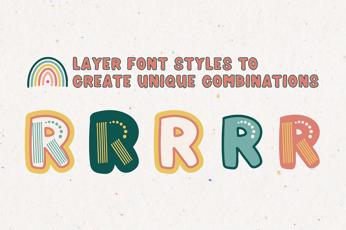 Rainboho - Layered Font Family preview 5