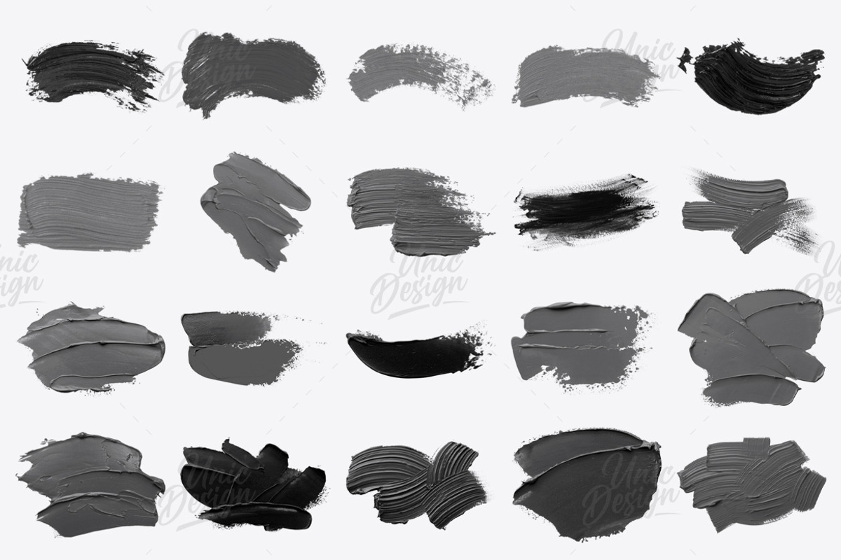 42 Oil Paint Photoshop Brushes, a Brush Add-On by UnicDesign (Photo 2 of 4)