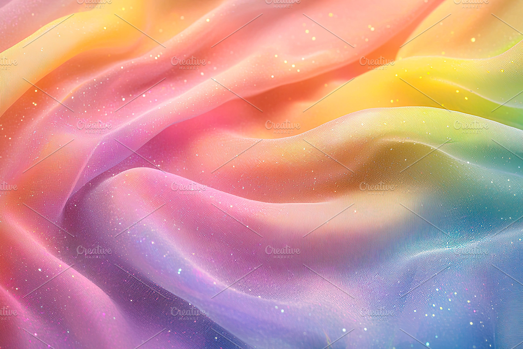 Pastel Rainbow Fabric with Sparkles, a Background Photo by Ales Munt