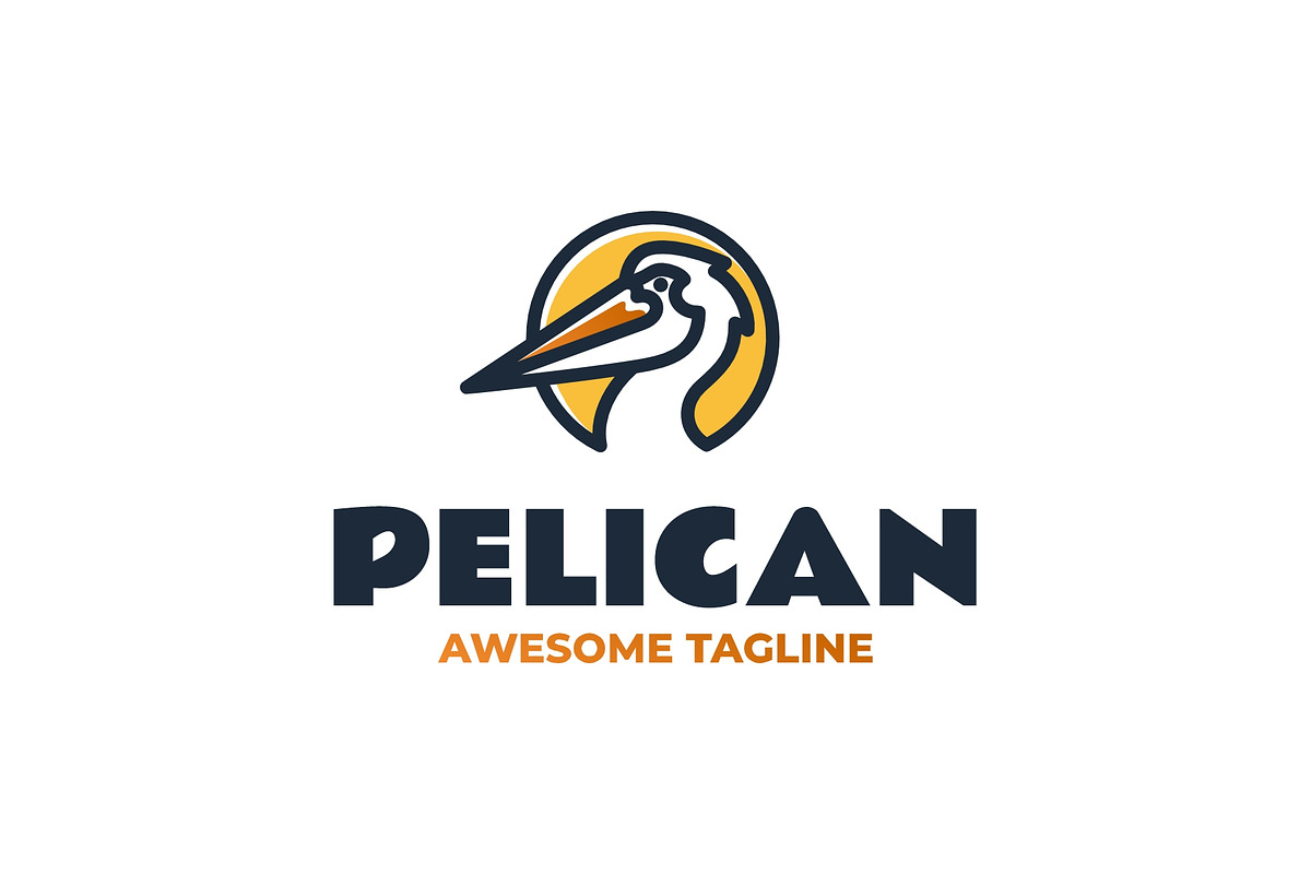 Pelican Line Art Logo, a Branding & Logo Template by Artnivora.Std