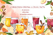 Christmas drink collection, a Food Illustration by Watercolor & sketches (Thumbnail 1 of 8)