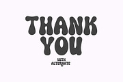 Funky Monday - Retro Groovy Font, a Handwritten Font by SaktiAvellin (Thumbnail 7 of 7)