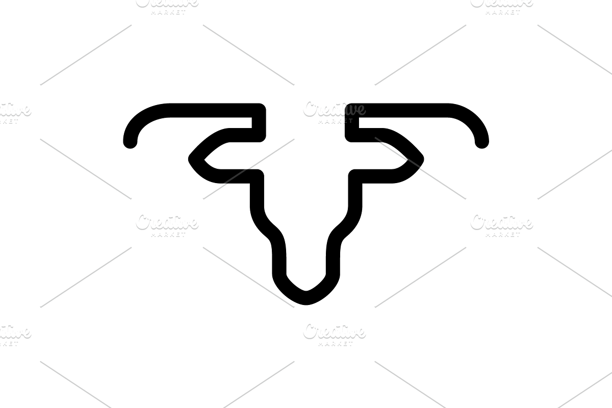 deer head minimalist line art logo, a Branding & Logo Template by devastd