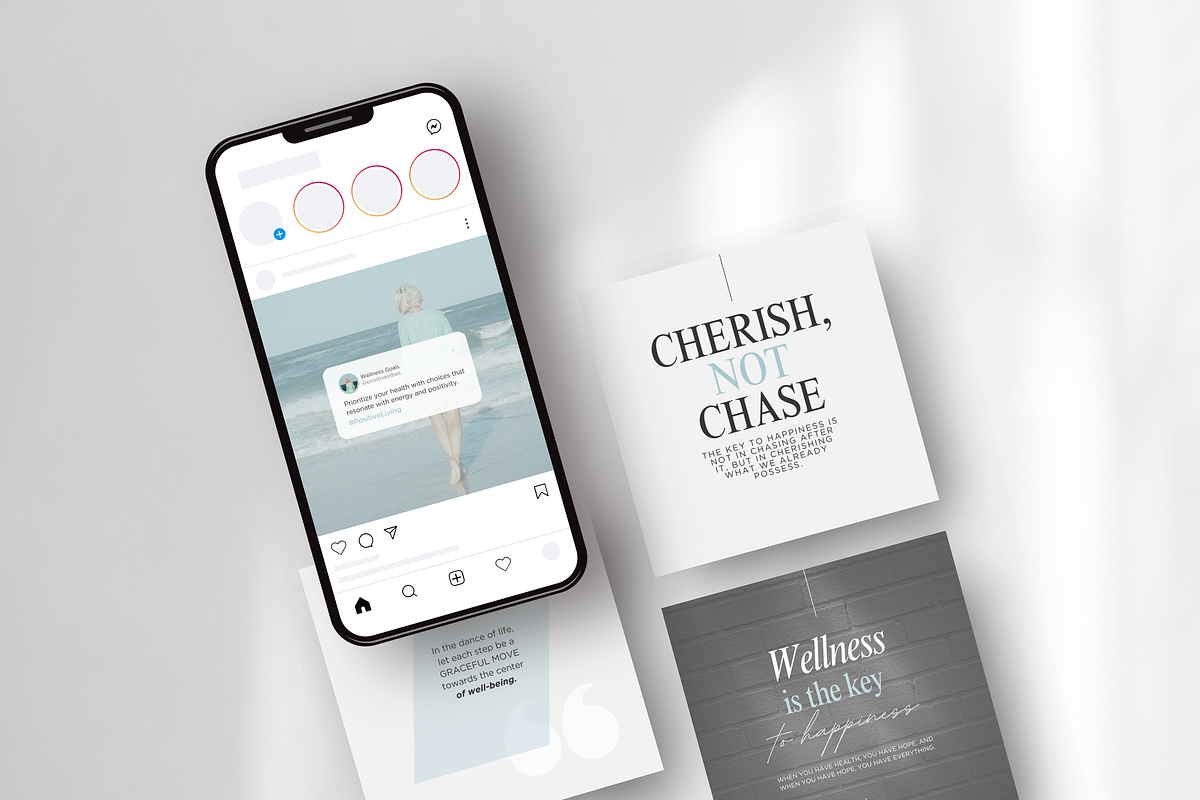 Wellness Quote Instagram Templates, a Social Media Template by DigiPax (Photo 7 of 11)