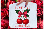 Coquette Valentine Love You Cherry M, an Illustration by Libby Wishes (Thumbnail 5 of 7)
