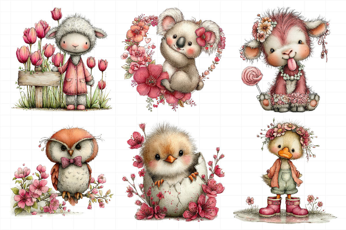 Whimsical Spring Animal Clipart, an Illustration by Daily.Designs (Photo 6 of 8)