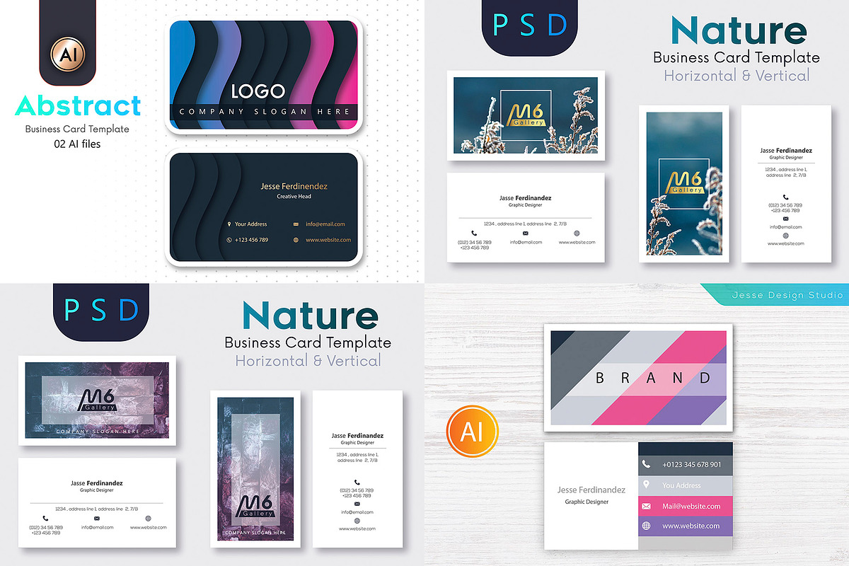 125 Business Card MEGA Bundle, a Business Card Template by M6 Gallery (Photo 20 of 33)