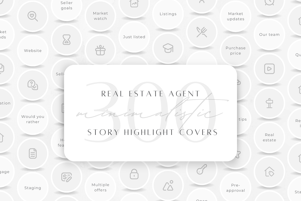 300 Real Estate Instagram Highlights, a Social Media Template by ZoaniDesign (Photo 1 of 9)