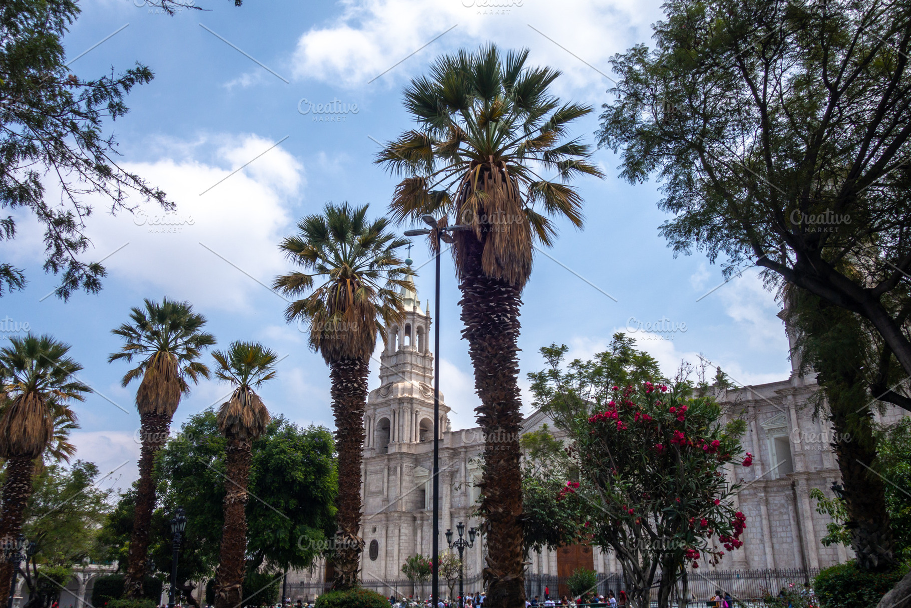 Basilica Cathedral of Arequipa and Plaza de Armas in Peru, an Architecture Photo by GoodGoods