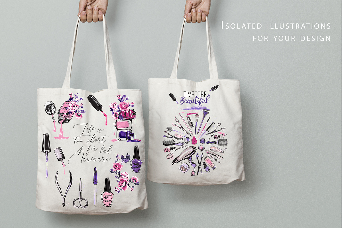 Beauty Salon Promo Cards & Patterns, a Work Illustration by Sopelkin (Photo 6 of 9)