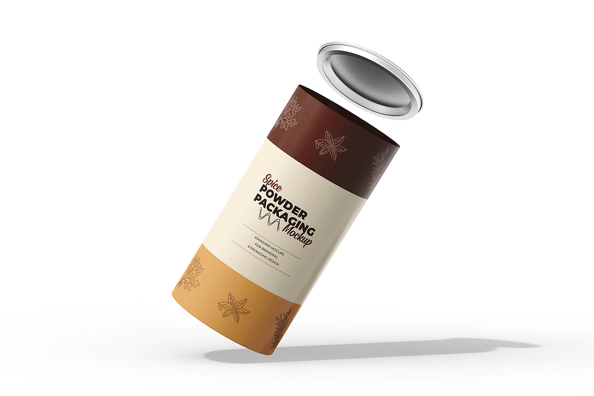 Paper Tube With Metallic Lid Mockup, a Packaging Mockup by Ram Studio LLC (Photo 11 of 14)