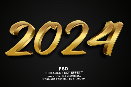 New Year PSD 3D editable text effect, a Layer Style Add-On by TrueVector
