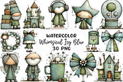 Whimsical Icy Blue Christmas Bundle, an Illustration by CraftArtStudio (Thumbnail 1 of 6)