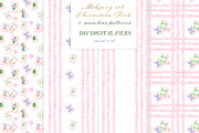Mahjong Set Clipart Chinoiserie Pink, a Decorative Illustration by LABFcreations (Thumbnail 3 of 5)